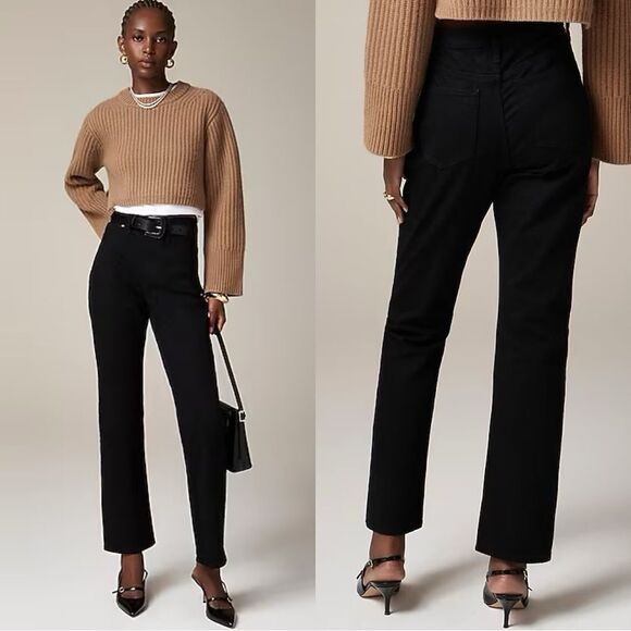 NWT J CREW Slim straight jean in black - Picture 1 of 7